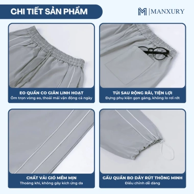 Quần gió thể thao nam nữ dây rút dáng rộng Q02 trẻ trung dễ phối giảm còn 129k