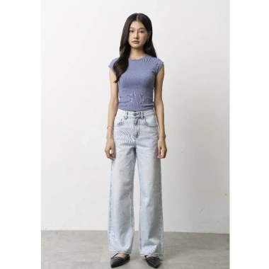 Quần Jean Nữ WLJ.0 Limited Blue Wide Leg Ống Rộng Lưng Cao – Xanh Sáng Bạc 439k 6