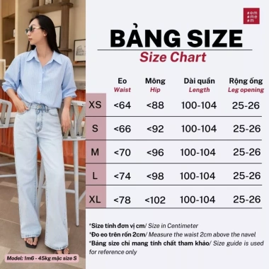 Quần Jean Nữ WLJ.0 Limited Blue Wide Leg Ống Rộng Lưng Cao – Xanh Sáng Bạc 439k 8