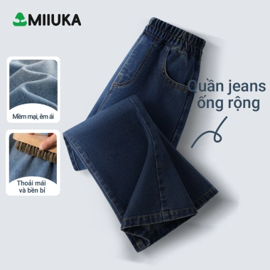 Quần jean ống rộng MIIUKA bé trai & bé gái suông thời trang 2.025, giá 251.000₫ 9
