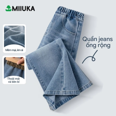 Quần jean ống rộng MIIUKA bé trai & bé gái suông thời trang 2.025, giá 251.000₫ 10