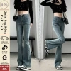 Quần jeans nữ ống loe co giãn, ống đứng rộng Hottrend 2.023 LUNA T023 chỉ 99.000₫ 8