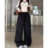 Quần Jogger Nữ Ống Rộng Túi Hộp Thun Co Giãn Thoải Mái - Chất Tuyết Mưa UNIPHOOK 8