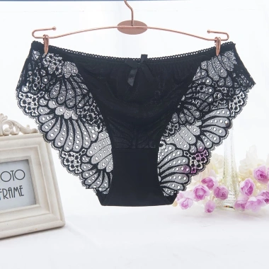 Quần lót nữ eo thấp ren xuyên thấu gợi cảm - Siêu thoải mái, giá chỉ 35.272 VND 4 Quần lót nữ eo thấp ren xuyên thấu gợi cảm - Siêu thoải mái, giá chỉ 35.272 VND 4