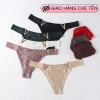 Quần lót nữ lụa bóng không viền chữ V, bikini cạp kim loại thể thao gợi cảm - Giá chỉ 55.000₫