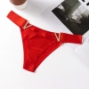 Quần lót nữ lụa bóng không viền chữ V, bikini cạp kim loại thể thao gợi cảm - Giá chỉ 55.000₫ 8