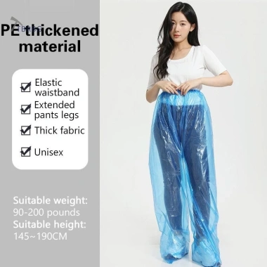 Quần Mưa Dùng Một Lần Dày Chống Thấm Trong Suốt, Thích Hợp Du Lịch và Xe Đạp - 32.400 VND 3 Quần Mưa Dùng Một Lần Dày Chống Thấm Trong Suốt, Thích Hợp Du Lịch và Xe Đạp - 32.400 VND 3