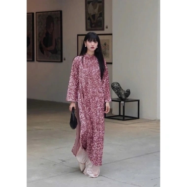 Quần nhung sequin kim sa công nghệ, nhiều màu bling bling, phù hợp sân khấu và ngày Tết - kèm áo dài, giảm giá 20% 3