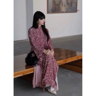 Quần nhung sequin kim sa công nghệ, nhiều màu bling bling, phù hợp sân khấu và ngày Tết - kèm áo dài, giảm giá 20% 4