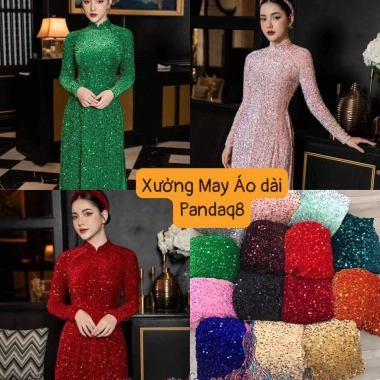 Quần nhung sequin kim sa công nghệ, nhiều màu bling bling, phù hợp sân khấu và ngày Tết - kèm áo dài, giảm giá 20% 8