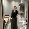 Quần ống rộng nữ lưng cao vải dạ Chun dài 104cm, Form rộng SUGAL 151 hàng loại 1 - giảm giá Tết 189k 8