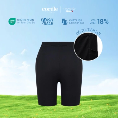 Quần tập lửng Biker có túi, form ôm, chất liệu dày dặn, chuẩn OEKO‑TEX – Flash Sale 138K CORÈLE SLN01A