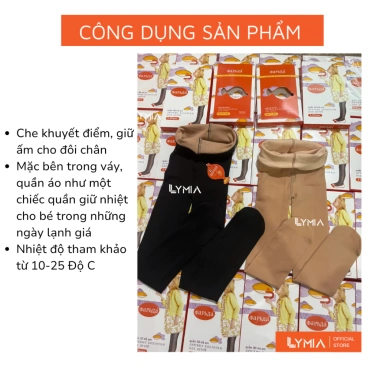 Quần tất trẻ em LYMIA 3D bé gái 3-12 tuổi, siêu chất, giá ưu đãi 75.000 VND 4