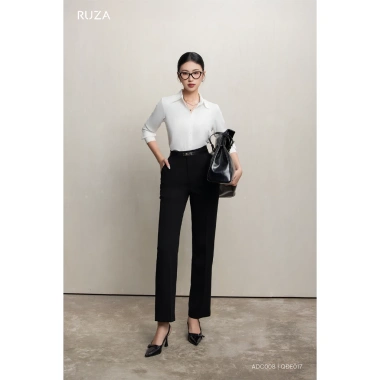 Quần tây nữ RUZA ống đứng đen thời trang văn phòng – Giá ưu đãi 459.000đ 2
