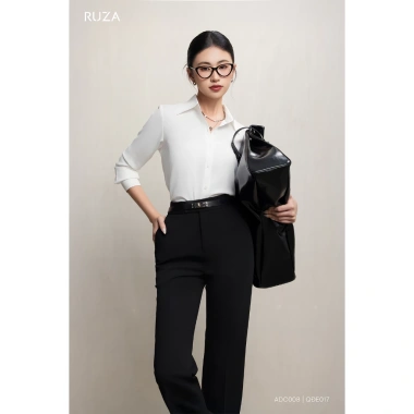 Quần tây nữ RUZA ống đứng đen thời trang văn phòng – Giá ưu đãi 459.000đ 4