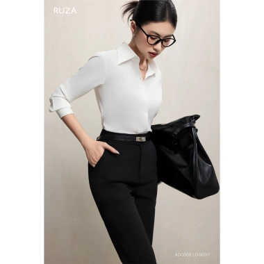 Quần tây nữ RUZA ống đứng đen thời trang văn phòng – Giá ưu đãi 459.000đ 5