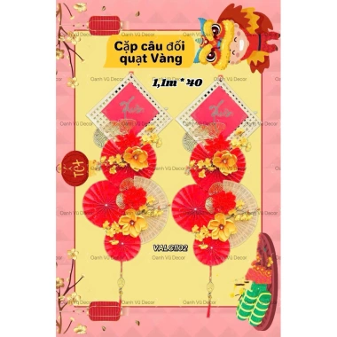 Quạt Decor Tết Đỏ Hoa Mai size đại 2.026 - Giá ưu đãi 158.000đ, giảm so với 205.400đ