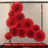 Quạt giấy đỏ Tết - Đường kính 10-40cm, gắn ngọc, set quà tặng, chỉ 4.000đ