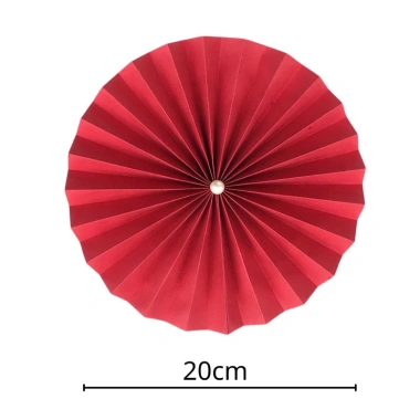 Quạt giấy đỏ Tết - Đường kính 10-40cm, gắn ngọc, set quà tặng, chỉ 4.000đ 7