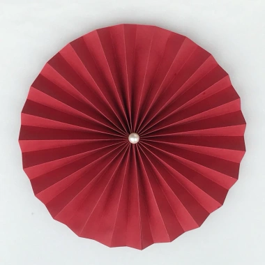 Quạt giấy đỏ Tết - Đường kính 10-40cm, gắn ngọc, set quà tặng, chỉ 4.000đ 10