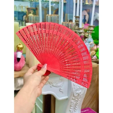 Quạt Gỗ Tre 1 Rông 35cm - Trang Trí Mẹt Tết 2.026 Trung Hoa Cổ Trang, Giá 20.000 VNĐ