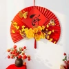 Quạt Hồng Trang Trí Tết Cỡ Lớn Set Nguyên Liệu Quạt Hoa Decor, Giấy Gấp Sẵn, Hoa Phụ Kiện Sang Trọng, Giá 99.900đ 2