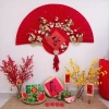 Quạt Hồng Trang Trí Tết Cỡ Lớn Set Nguyên Liệu Quạt Hoa Decor, Giấy Gấp Sẵn, Hoa Phụ Kiện Sang Trọng, Giá 99.900đ 3