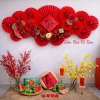 Quạt Hồng Trang Trí Tết Cỡ Lớn Set Nguyên Liệu Quạt Hoa Decor, Giấy Gấp Sẵn, Hoa Phụ Kiện Sang Trọng, Giá 99.900đ 7