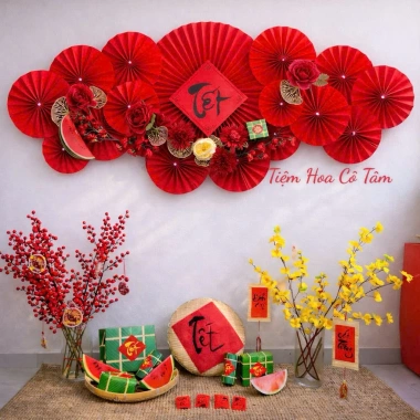 Quạt Hồng Trang Trí Tết Cỡ Lớn Set Nguyên Liệu Quạt Hoa Decor, Giấy Gấp Sẵn, Hoa Phụ Kiện Sang Trọng, Giá 99.900đ 7 Quạt Hồng Trang Trí Tết Cỡ Lớn Set Nguyên Liệu Quạt Hoa Decor, Giấy Gấp Sẵn, Hoa Phụ Kiện Sang Trọng, Giá 99.900đ 7