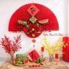 Quạt Hồng Trang Trí Tết Cỡ Lớn Set Nguyên Liệu Quạt Hoa Decor, Giấy Gấp Sẵn, Hoa Phụ Kiện Sang Trọng, Giá 99.900đ 9
