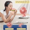 Quạt kẹp bàn mini 15.000mAh – Đèn ban đêm, 4 tốc độ gió, không tiếng ồn, tuổi thọ pin dài 9