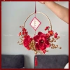 Quạt kim tuyến đỏ 50cm VELVET treo cửa decor tết sang trọng, xinh xắn 6
