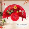 Quạt nhung đỏ dài 1m sét phụ kiện - Hoa trang trí Tết, tặng móctreo - 134.100₫ 3