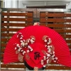Quạt nhung đỏ dài 1m sét phụ kiện - Hoa trang trí Tết, tặng móctreo - 134.100₫ 6