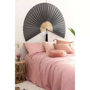 Quạt treo tường mành tre rustic - Trang trí phòng ngủ, phòng khách, giá chỉ 460.000đ