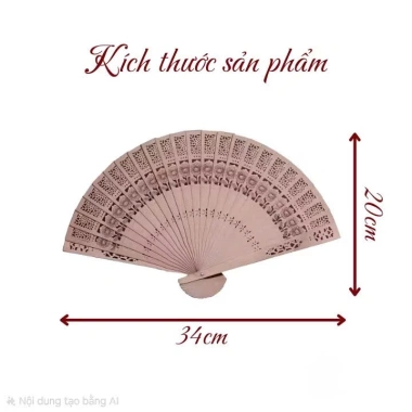 Quạt Xếp Gỗ Thơm Cổ Trang, Quạt Vải Hoa Anh Đào – Trang Trí Tết 2.026, Phụ Kiện Chụp Ảnh Cầm Tay Giá 29.000₫