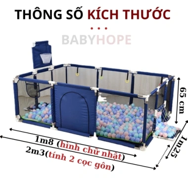Quây bóng nhà bóng bé hình lục giác vuông chữ nhật khung inox tặng 10 bóng giá 239.000đ 2