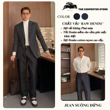 RAW DENIM The Carpenter Quần jean nam cao cấp Form suông vải mềm mại co dãn không phai Giá chỉ 429.999