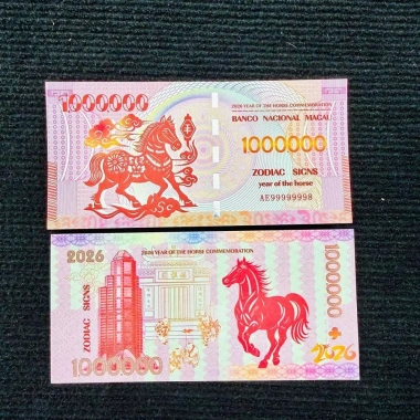 [RẺ] FLASH SALE 50% Tiền Macao Con Ngựa Mệnh Giá 1 Triệu Patacas - Lì Xì Tết 2.026 Giá 2.120₫ 3