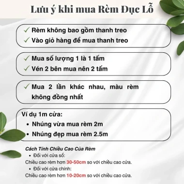 Rèm Cửa Chính Kích Thước Rộng 2-4m Cao 2,7-3m Đã Khoen Lỗ Sẵn Giá Giảm 230.400 VNĐ 2