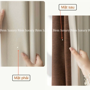 Rèm Màu Trà Sữa – Họa Tiết, Cản Sáng 99% & UV, Trang Trí Phòng Ngủ, Phòng Khách 4