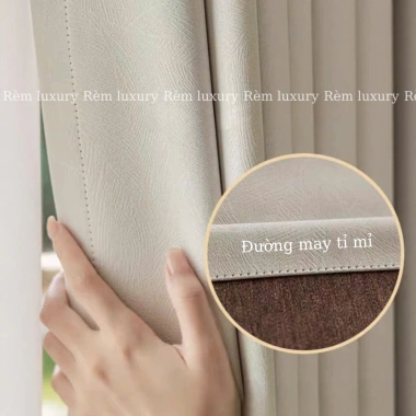 Rèm Màu Trà Sữa – Họa Tiết, Cản Sáng 99% & UV, Trang Trí Phòng Ngủ, Phòng Khách 5