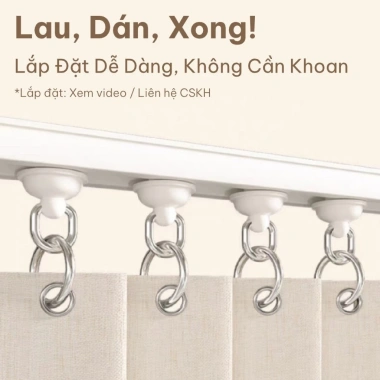 Rèm vải chống thấm nước xếp gọn, ray chạy – thích hợp nhà bếp, kệ giày, tủ – 188.888 VND 2