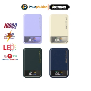 Remax RPP 525 sạc dự phòng không dây 10.000mAh M4G Safe cho iPhone 12-16 series giá 580k