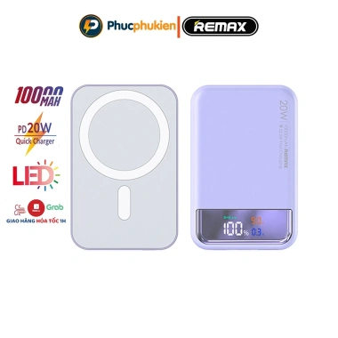 Remax RPP 525 sạc dự phòng không dây 10.000mAh M4G Safe cho iPhone 12-16 series giá 580k