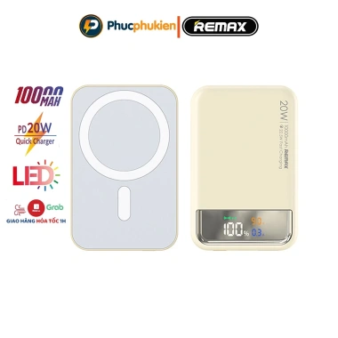 Remax RPP 525 sạc dự phòng không dây 10.000mAh M4G Safe cho iPhone 12-16 series giá 580k