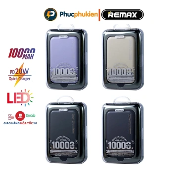 Remax RPP 525 sạc dự phòng không dây 10.000mAh M4G Safe cho iPhone 12-16 series giá 580k