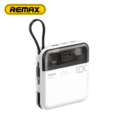 Remax Sạc Dự Phòng 20W+22.5W PD/QC, 2 Cáp iPhone Android, Sạc Nhanh, 395.000đ