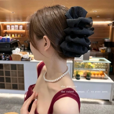 Ren Bóng Bóng Kẹp Tóc Móng Vuốt Nơ Lớn Cho Bé Gái Thời Trang Vải Xếp Ly Giá 53.449đ