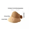 RESILIENCI1 Mũ dệt kim nơ ngư dân Unisex - Che nắng UV, rỗng, vành rộng, thoáng khí Panama 2